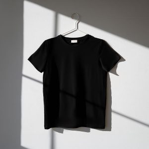Premium Unisex Black Cotton Crew Neck T-Shirt
